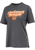 Cincinnati Bengals Womens Melange T-Shirt - Black