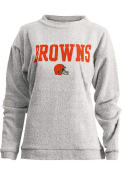 Cleveland Browns Womens Terry Crew Sweatshirt - Oatmeal
