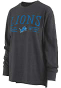 Detroit Lions Womens Melange T-Shirt - Black