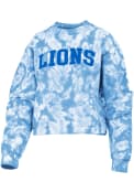 Detroit Lions Womens Cloud Dye Crew Sweatshirt - Light Blue