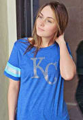 Kansas City Royals Womens Glitter T-Shirt - Blue