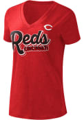 Cincinnati Reds Womens 1st Place T-Shirt - Red