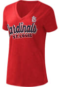 St Louis Cardinals Womens 1st Place T-Shirt - Red