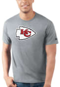 Kansas City Chiefs Starter Primary Logo T Shirt - Grey