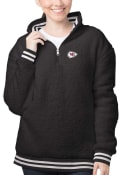 Kansas City Chiefs Womens Play Action 1/4 Zip Pullover - Black