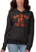 Cleveland Browns Womens Game Day Hooded Sweatshirt - Black