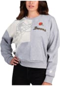 Cleveland Browns Womens Gridiron Crew Sweatshirt - Grey