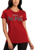 Detroit Red Wings Womens Record Setter T-Shirt - Red