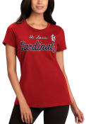 St Louis Cardinals Womens Record Setter T-Shirt - Red