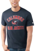 Columbus Blue Jackets Starter Prime Time T Shirt - Navy Blue