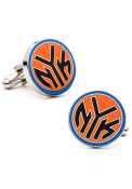 New York Knicks Silver Plated Cufflinks - Silver