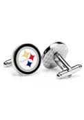 Pittsburgh Steelers Logo Cufflinks - Silver