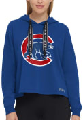 Chicago Cubs Womens DKNY Sport Maddie Hooded Sweatshirt - Blue