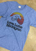 The Mitten State Michigan Light Blue Lake Michigan Short Sleeve T Shirt