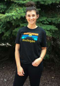 The Mitten State Michigan Black Dockside Short Sleeve T Shirt