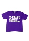 K-State Wildcats Youth Purple Football T-Shirt