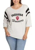 Indiana Hoosiers Womens Jersey 3/4 Length T-Shirt - Black